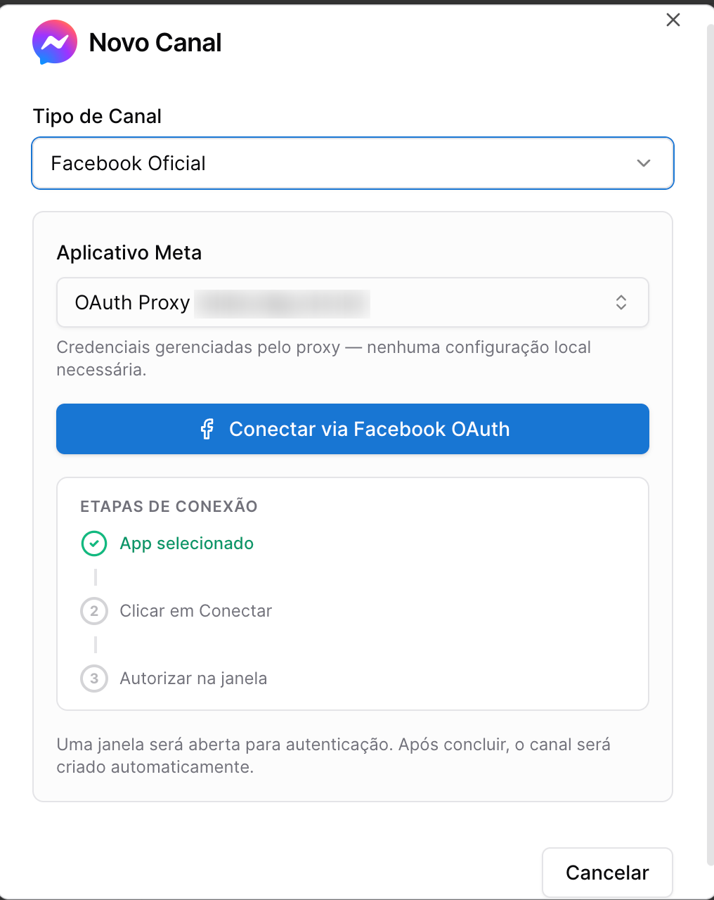 Miró Connect One - conectar canal facebook messenger